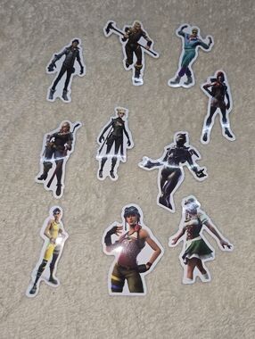 Lot of 10 Fortnite Characters Stickers Individuals
